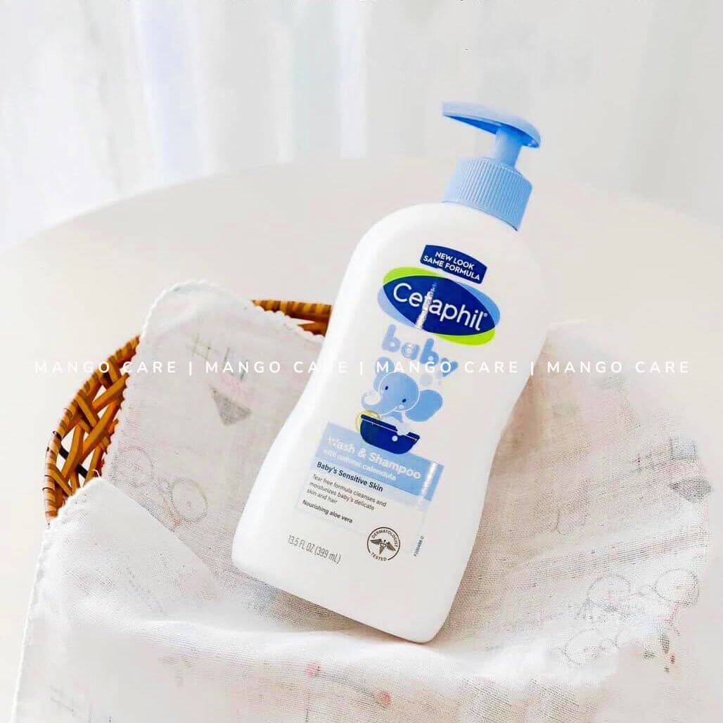 Sữa tắm gội toàn thân CetaphilBaby Gentle Wash Shampoo 2in1 - 400ml hàng nội địa Úc đi Air