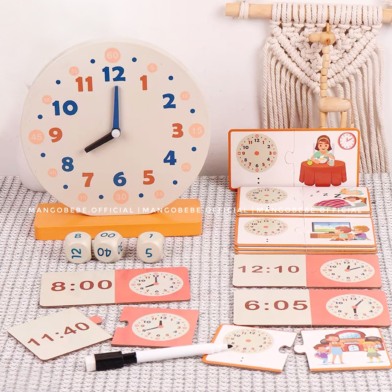 Đồng hồ Montessori học xem giờ
